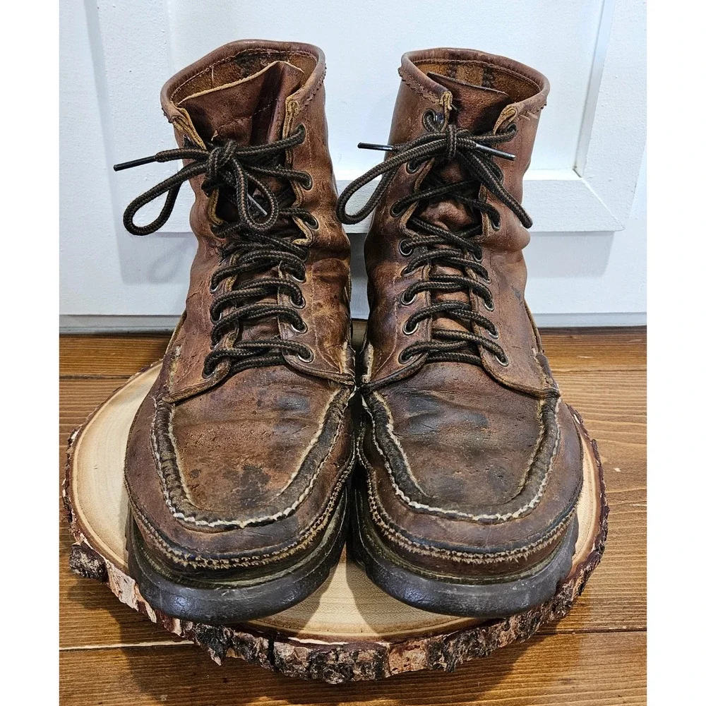 VTG W.C. Russell Moccasin Co Bird Shooter BLUE LABEL 50s 60s Boots Vibram 111/2